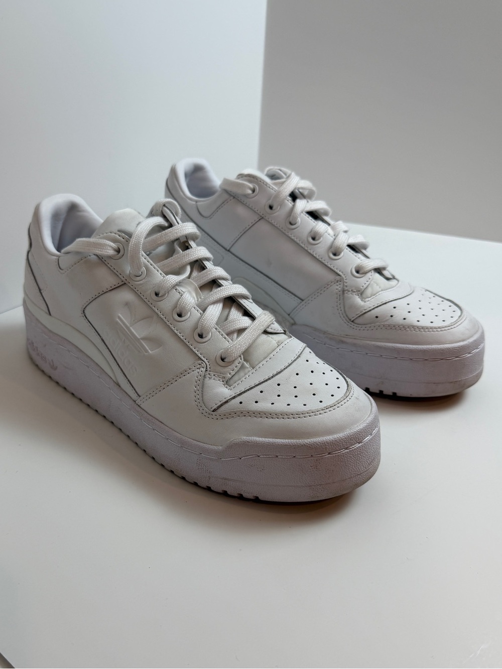 Adidas Forum Low Triple White Womens Size 9 Chunky - Picture 2 of 11